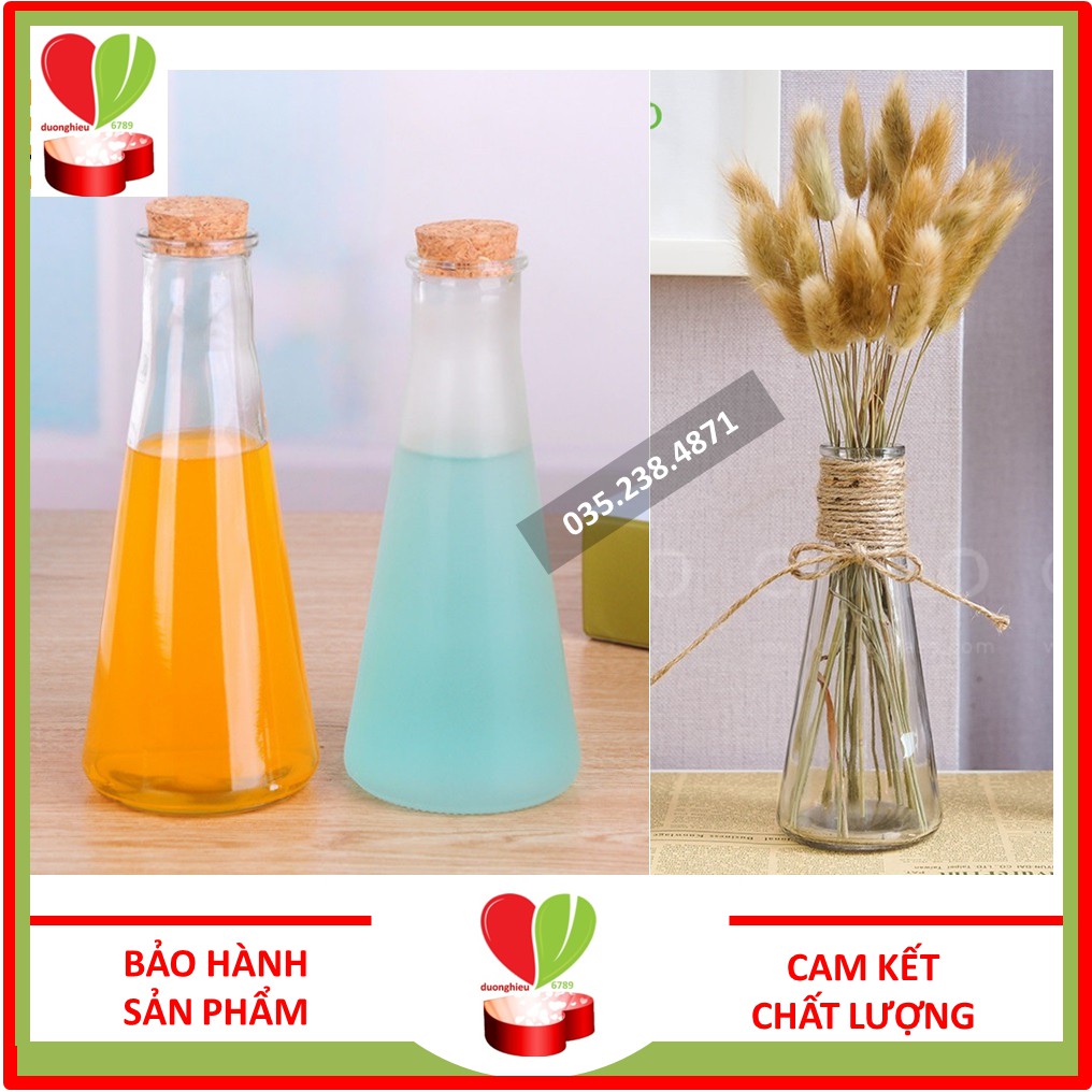 Chai Nón Thủy Tinh 350ml Kèm Nút Gỗ - Duonghieu6789 | BigBuy360 - bigbuy360.vn