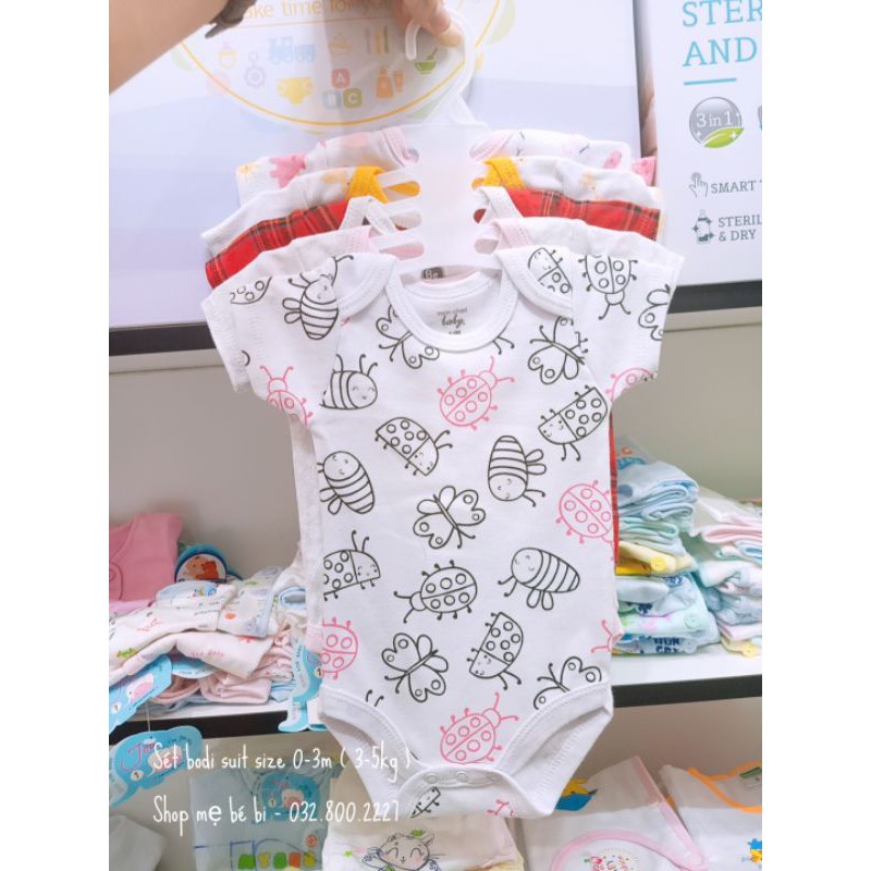 Set 5 Bộ BodySuit Cho Bé Từ 0 - 6 Tháng Tuổi