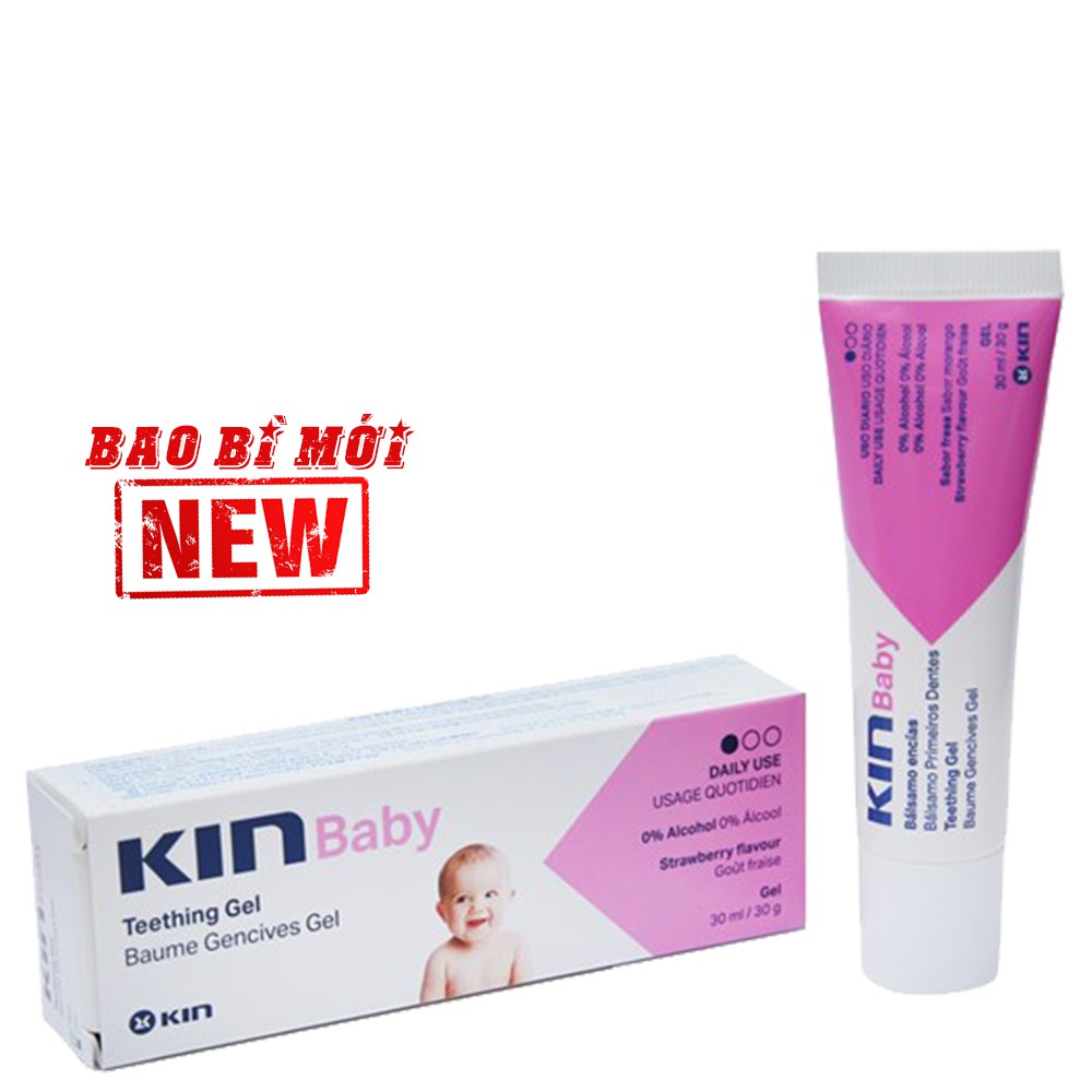 Gel bôi Kin Baby giảm sưng nướu và bệnh tay chân miệng 30ml