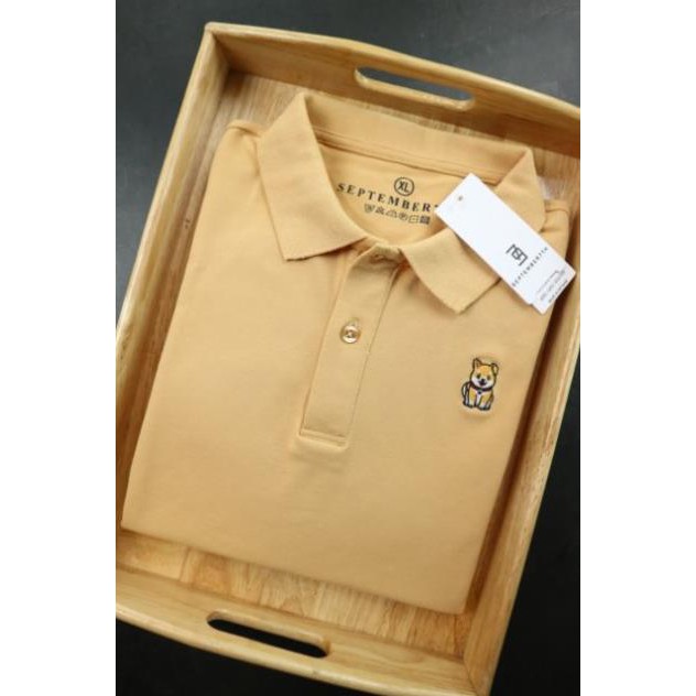Áo thun nam có cổ, áo phông nam, ngực thêu chú chó Hariko, Qa_store | BigBuy360 - bigbuy360.vn