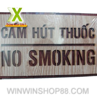 Bảng Gỗ Cấm Hút Thuốc ANDHERE