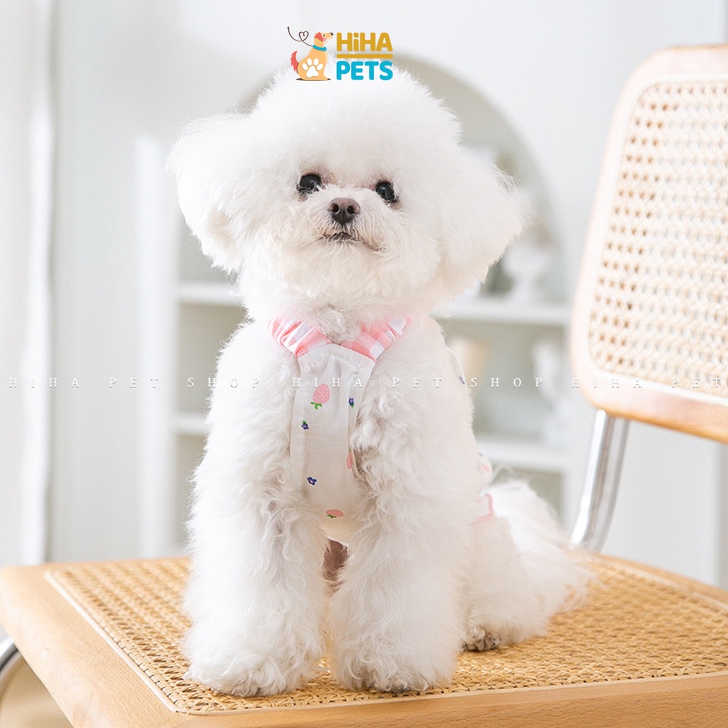 Váy Cho Chó Mèo Công Chúa Hai Dây Mát Mẻ Quần Áo Thú Cưng Mùa Hè Cao Cấp Hihapet.