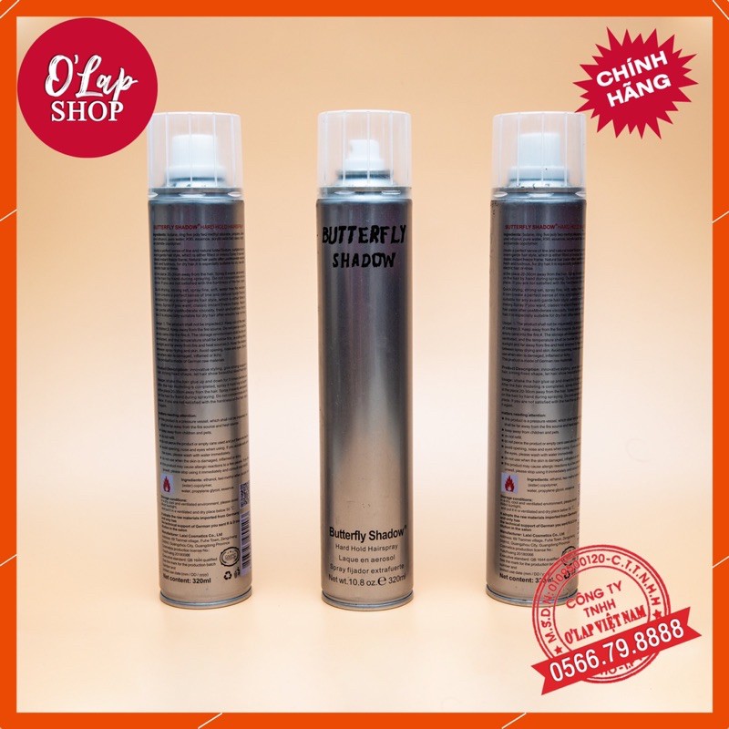 - gôm xịt tạo kiểu giữ nếp buterfly  320ml