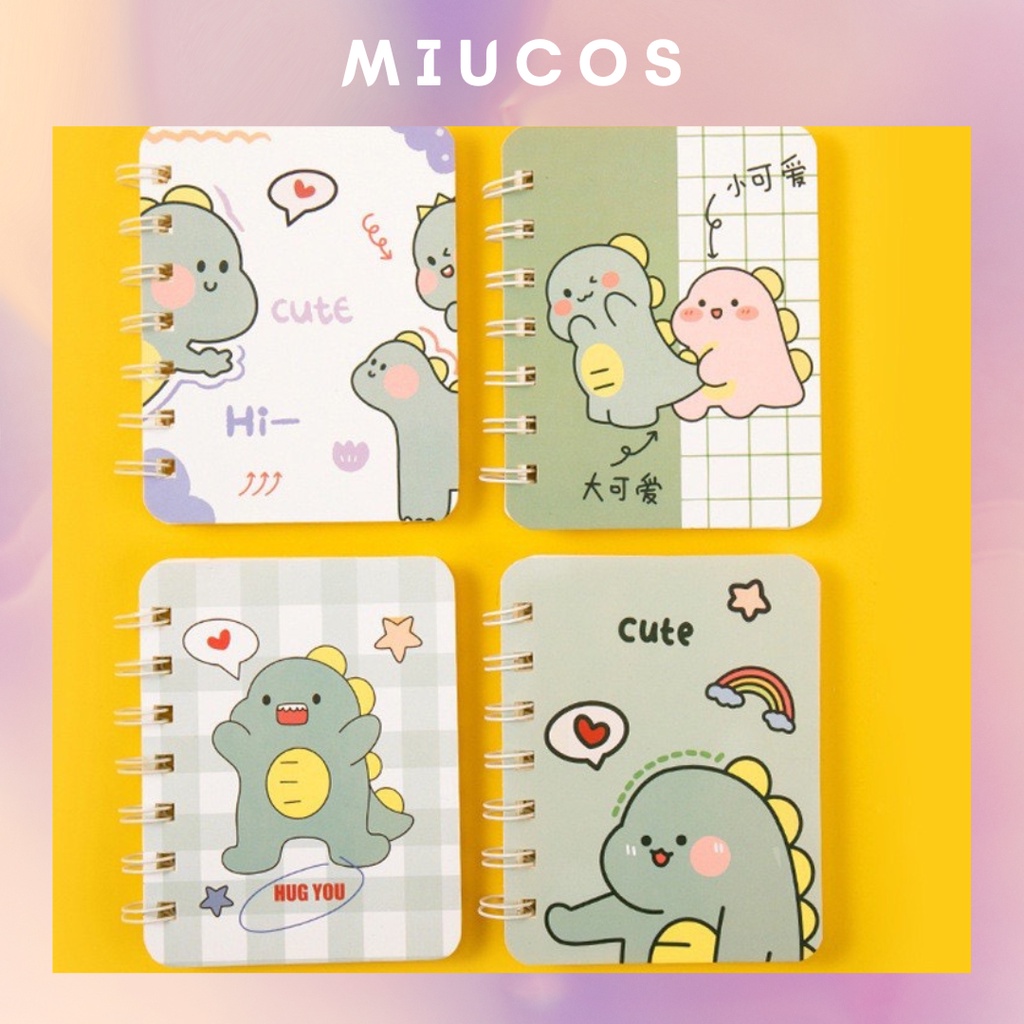 Sổ tay, sổ tay ghi chép, bỏ túi khổ A7 hình dễ thương, cute