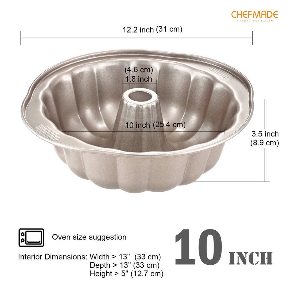 CHEFMADE Khuôn Làm Bánh Hình Quả Bí Ngô 10 Inch Chống Dính WK9030