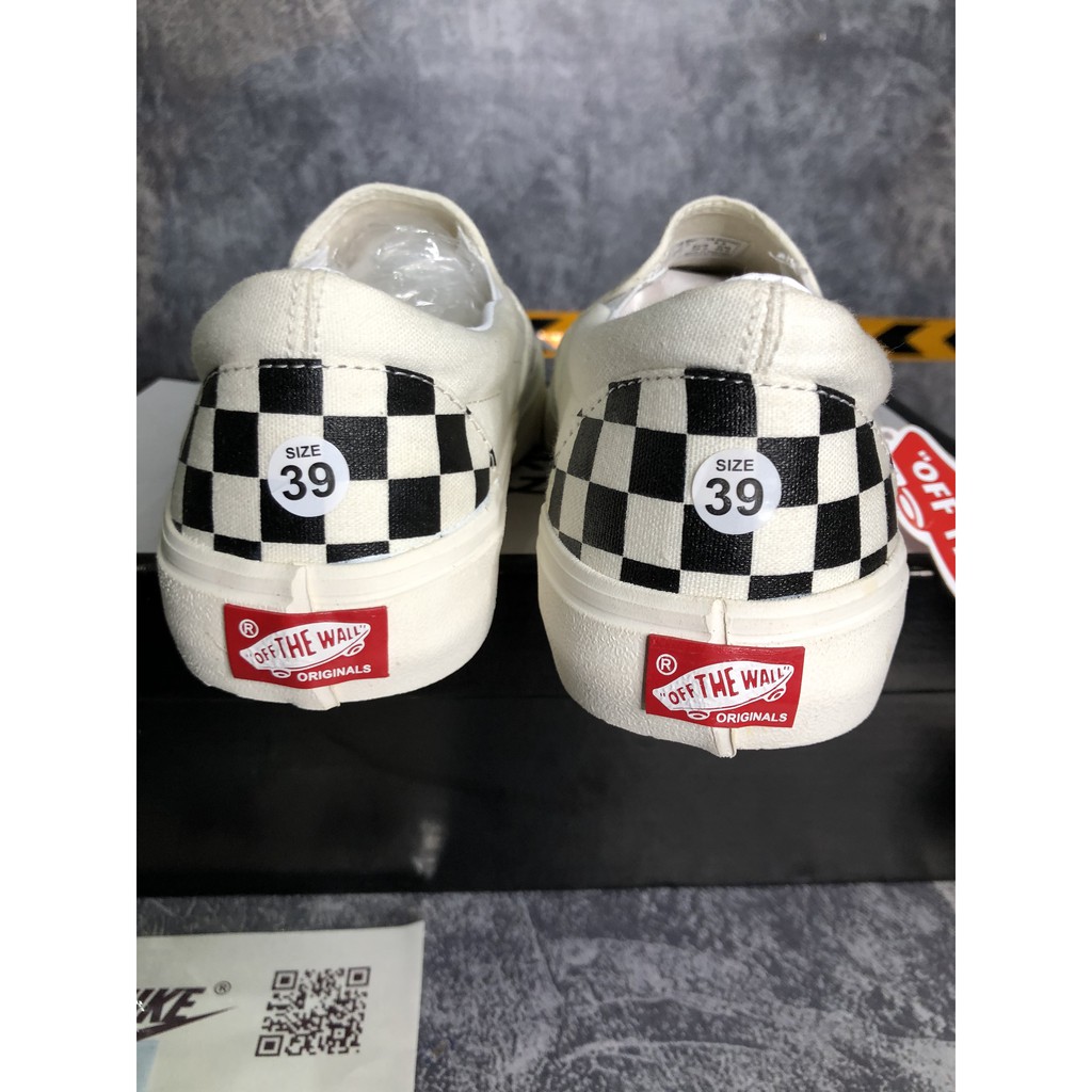 Free ship   ảnh thật  hàng 1:1 hàng quảng châu vans karo, giày van caro lười  nam nữ ,