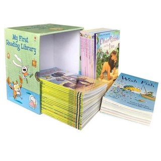 Original - full 50c + audio- usborne my first reading library - hộp rách