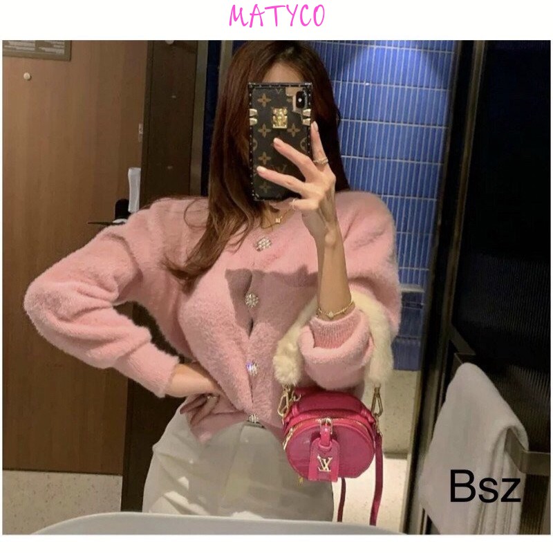 ÁO LEN LÔNG THỎ CADIGAN CÚC ĐÁ HOA | BigBuy360 - bigbuy360.vn