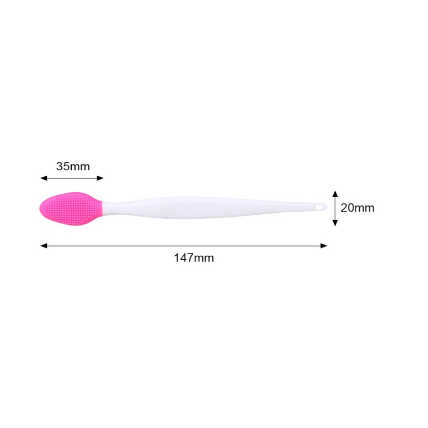 Cây rửa mặt silicone mềm mại giảm mụn đầu đen tẩy tế bào chết massage làm sạch chăm sóc da-Tặng 1 dũa 2 mặt nhám mini