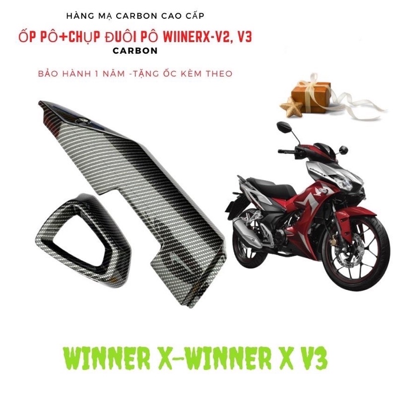 Ốp Pô Winner X/ Winner V3 Carbon Gắn Zin Cực Đẹp Full Bộ