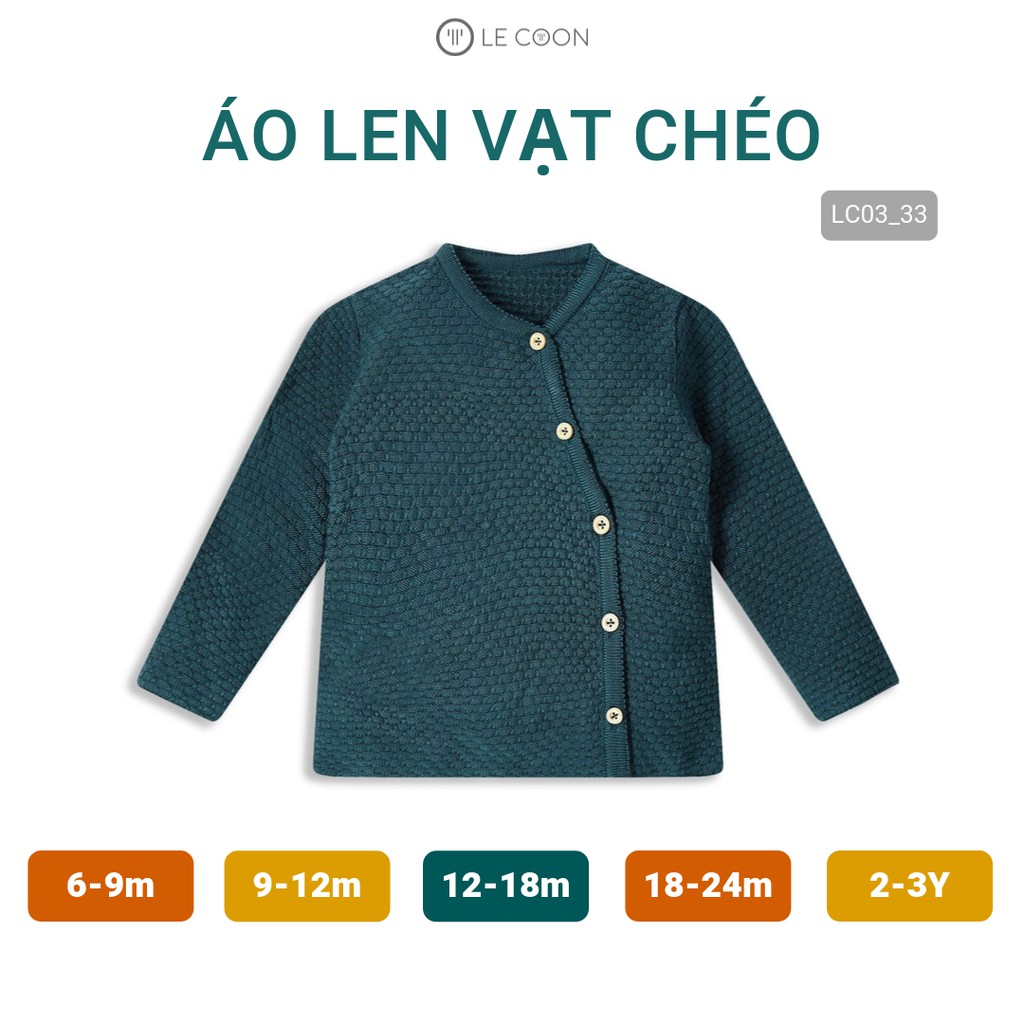 LE COON | Áo Khoác Len Vạt Chéo | COMFY | 6 tháng-3 tuổi