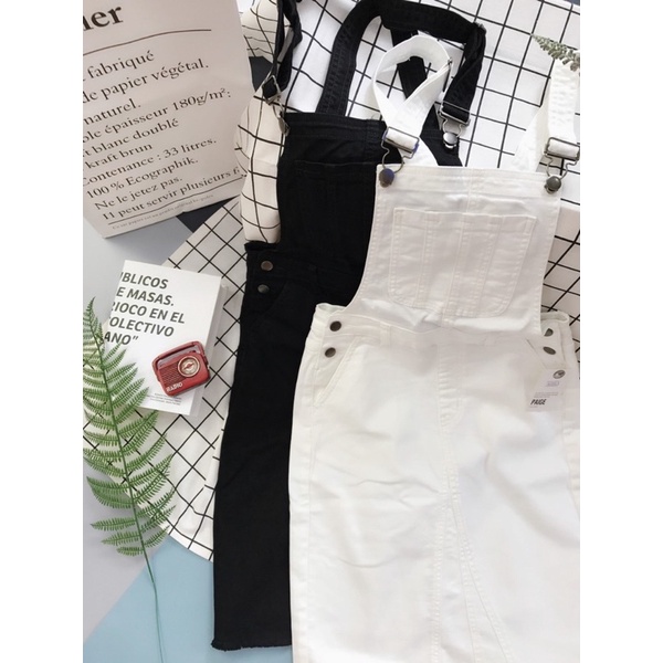 Yếm Jeans đen trắng