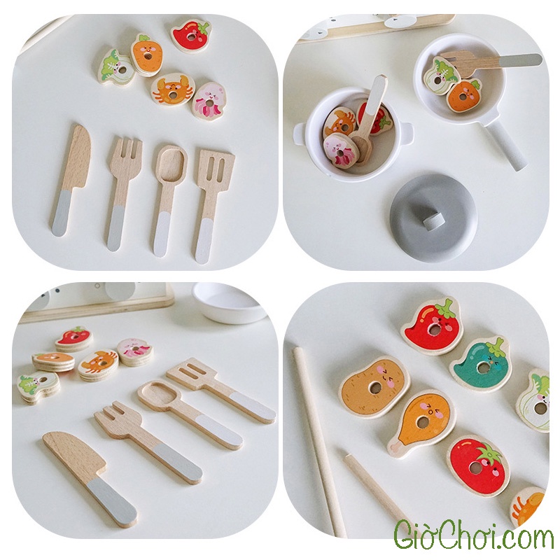 Đồ chơi nhà bếp kết hợp vỉ nướng BBQ