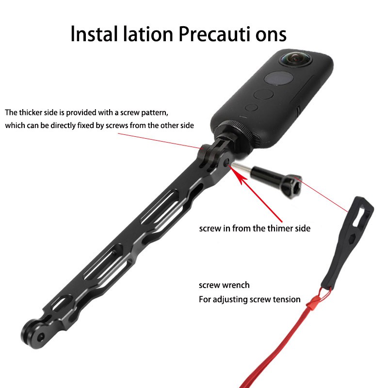 Thanh Nối Dài Bằng Nhôm Cho camera insta360 one r x gopro max dji osmo