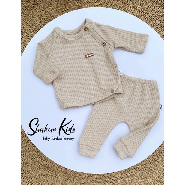 Joyo - Bộ và body cài chéo len cao cấp cho bé (0-6 thang)