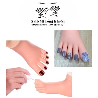 Bàn chân giả tậo làm nail, Bàn chân giả silicon lên mẫu làm nail