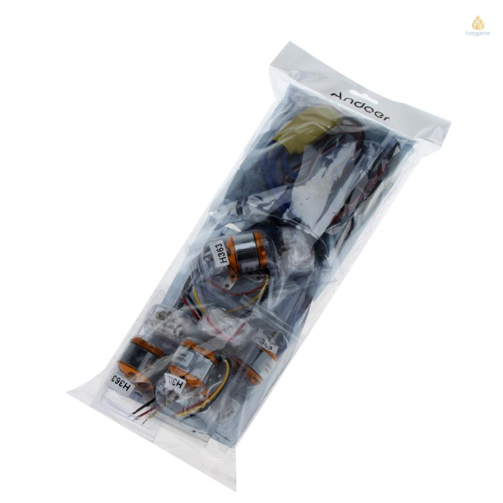 Set 4 động cơ không chổi than A2212 1000KV HP 30A ESC + 4 cặp 1045 cho máy bay điều khiển từ xa