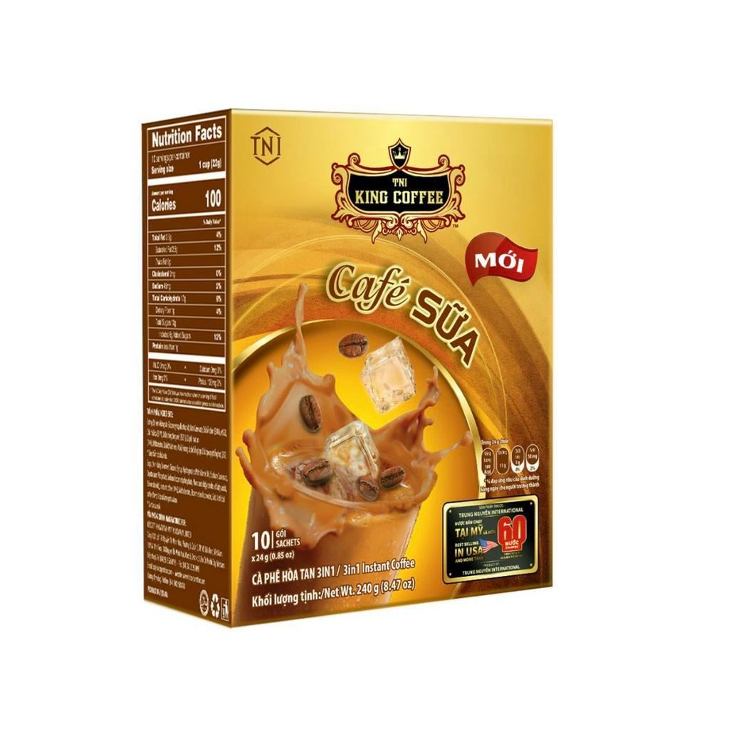 CÀ PHÊ HÒA TAN CAFÉ SỮA ĐÁ 10 gói x 24g