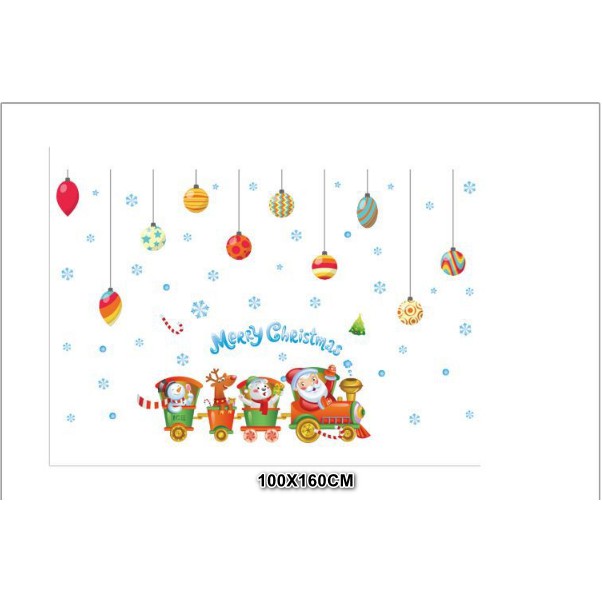 Decal dán tường Noel - Đoàn Tàu mini sắc màu lễ