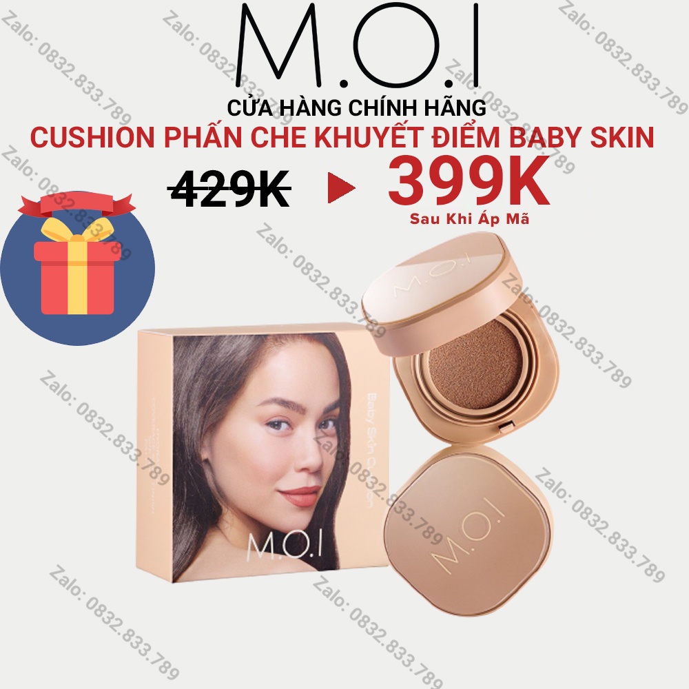 Phấn Nước Trang Điểm Cushion Hồ Ngọc Hà MOI Cosmetics 5M BABY - Kiềm Dầu Che Khuyết Điểm 【CAM KẾT HÀNG CHÍNH HÃNG®】