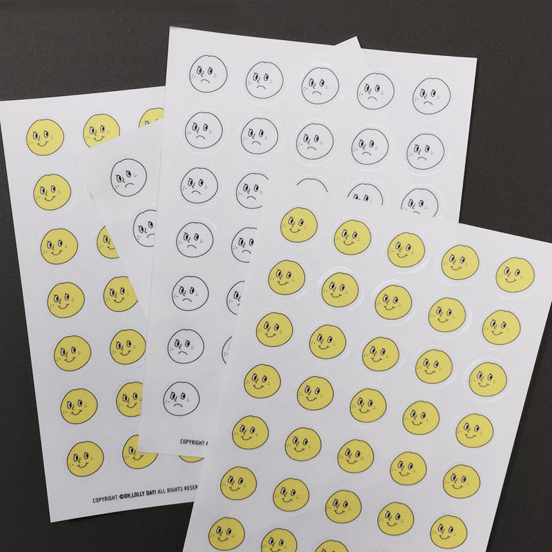 Miếng dán hình biểu tượng cảm xúc độc đáo dễ thương trang trí sổ lưu niệm
