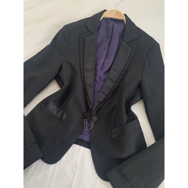 Áo khoác vest/blazer B494 form ngắn 2hand Hàn si tuyển ảnh thật