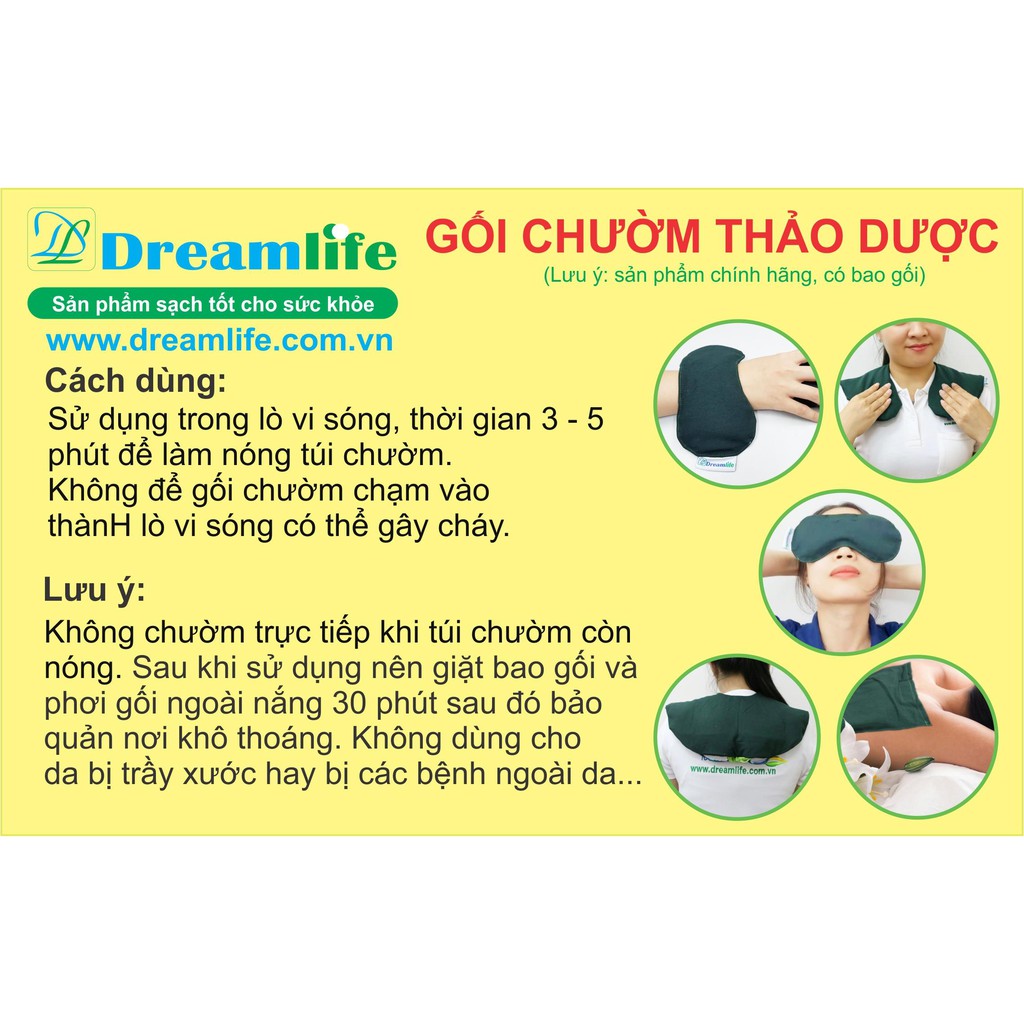 GỐI CHƯỜM MẮT NÓNG/LẠNH THẢO DƯỢC  DREAMLIFE