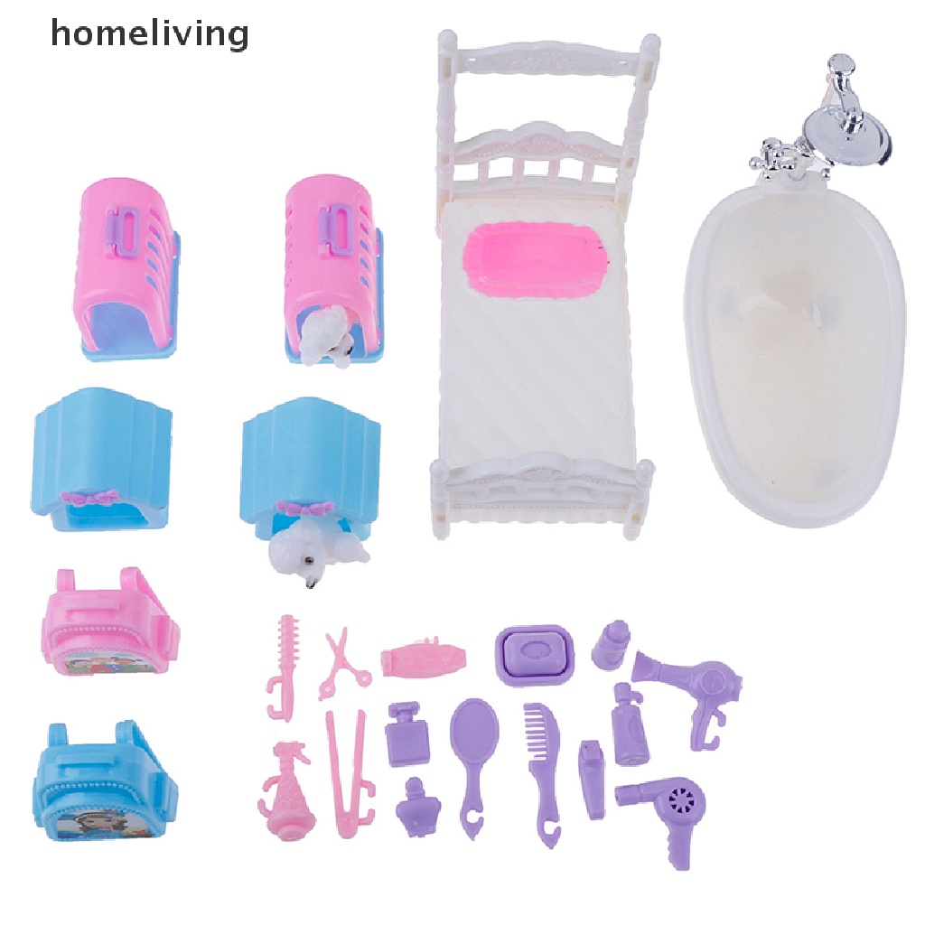 Bộ Đồ Nội Thất Bằng Nhựa Tỉ Lệ 1 / 6 Trang Trí Nhà Búp Bê diy