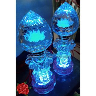 Bộ Đèn Thờ Pha Lê Trái Đào 3D 407