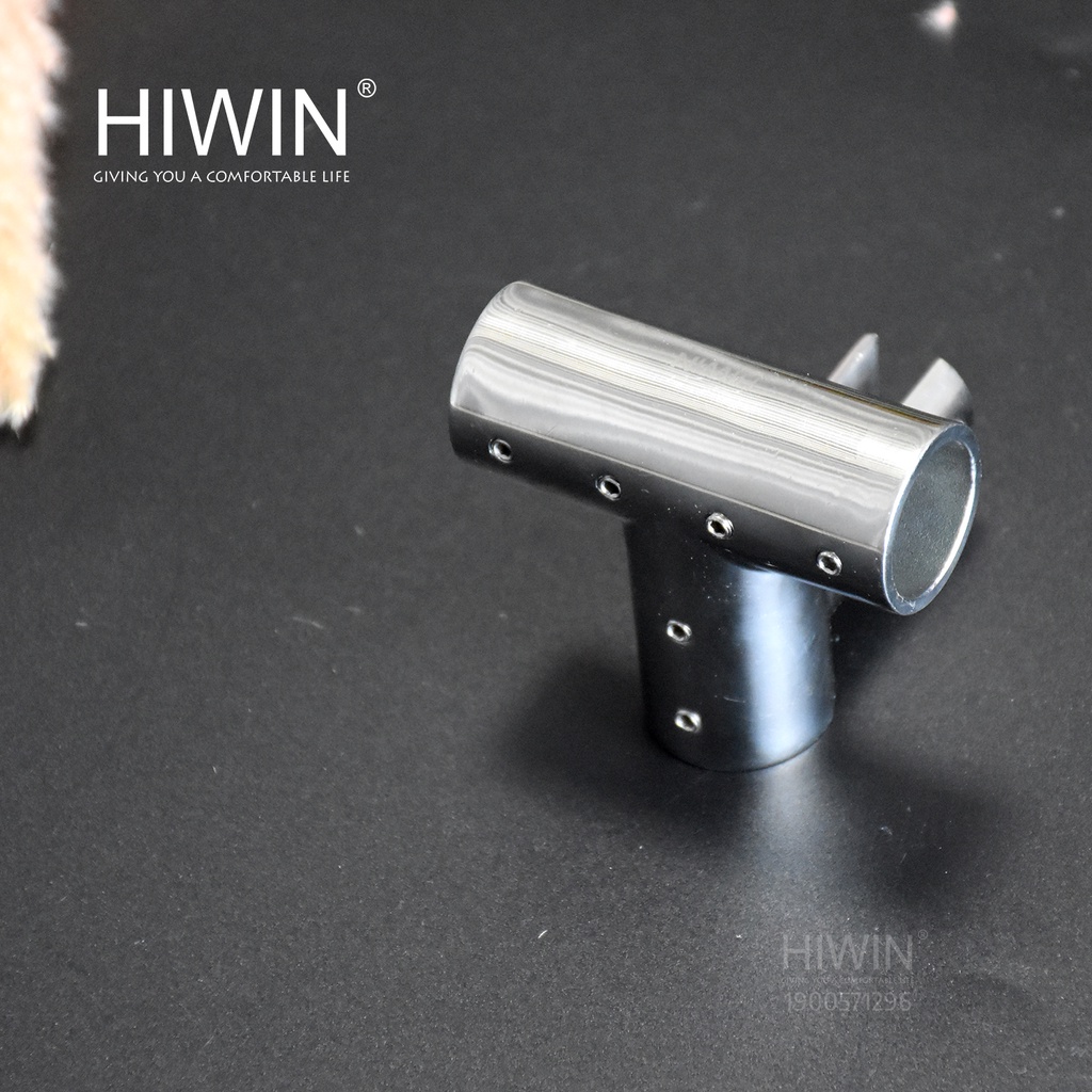 Chuyển góc chữ T cabin kính inox 304 mặt gương Hiwin SB-617