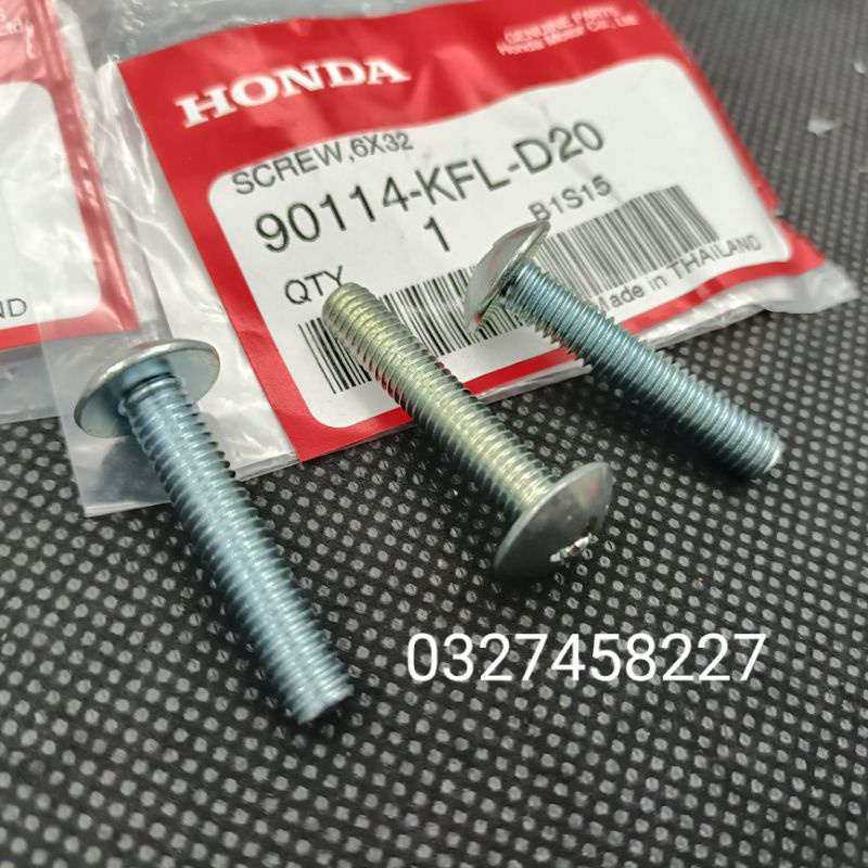 3 ốc vít bắt mặt nạ xe WAVE thái, Alpha, RS, S100...zin bu lông 6x32