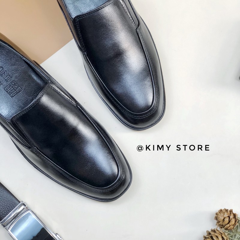 Giày lười nam độn đế da bò xuất khẩu cao cấp, giày tăng chiều cao 5cm cho nam da thật - Kimy Store | BigBuy360 - bigbuy360.vn