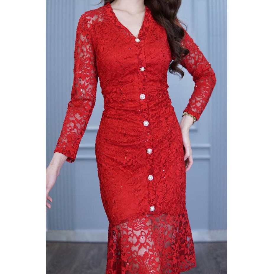 Đầm ren kim body đuôi cá DA1348 | BigBuy360 - bigbuy360.vn