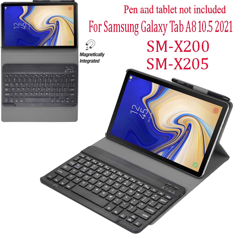 Ốp Máy Tính Bảng Kèm Bàn Phím Bluetooth Không Dây Cho Samsung Galaxy Tab A8 10.5 2021 SM-X200 SM-X205