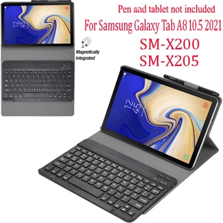 Ốp Máy Tính Bảng Kèm Bàn Phím Bluetooth Không Dây Cho Samsung Galaxy Tab A8 10.5 2021 SM-X200 SM-X205