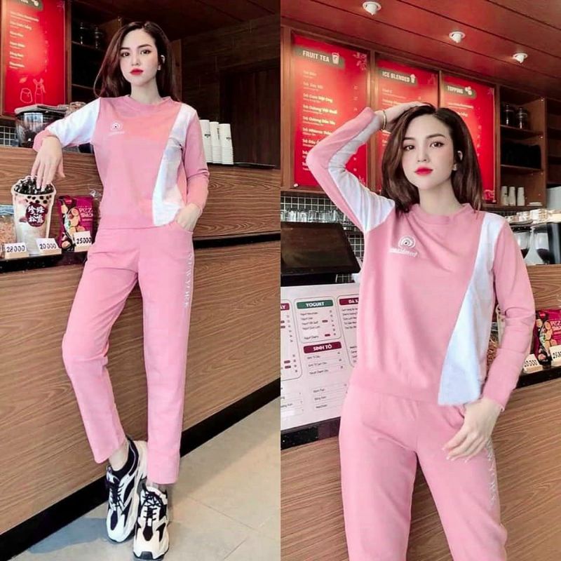 HARA Bộ cotton nữ dài tay, quần dài, bộ nữ mặc nhà