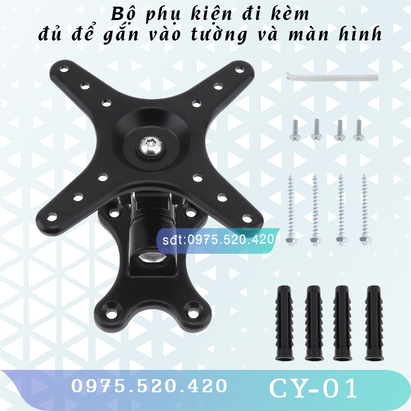 CY-01 - Giá treo màn hình máy tính - HỢP KIM NHÔM - Xoay đa năng -  [Màn hình 14 -32 inch]