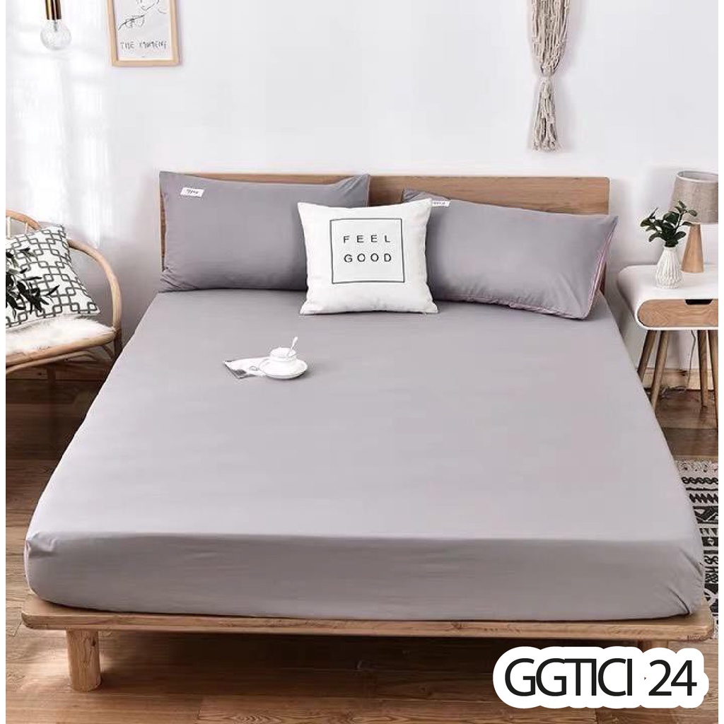 Bộ Chăn Ga Gối Cotton Tici Đũi Phối Màu - Màu Sắc Đơn Giản Thoáng Mát - Nhiều Kích Thước