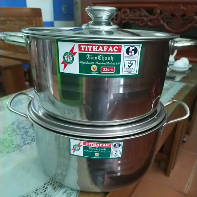 Nồi sử dụng bếp từ inox TITHAFAC 18-20-22-24 (cm)