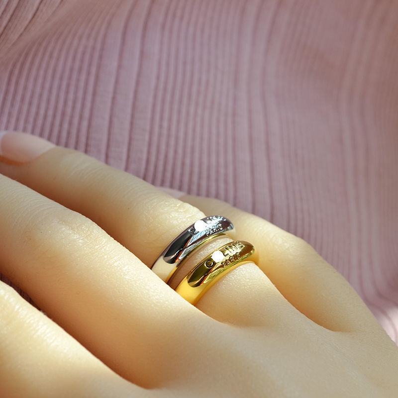 Nhẫn celi Cerlin Su Phong Cách Tối Giản Cá Tính Dễ Phối Đồ Cho Cặp Đôi Bạn Gái Haobing Boutiqu