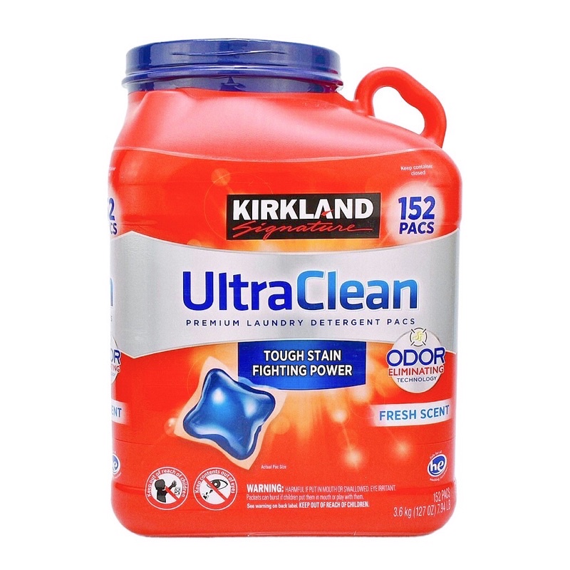 Viên Giặt Kirkland Ultra Clean 152 VIÊN MỸ MẪU MỚI