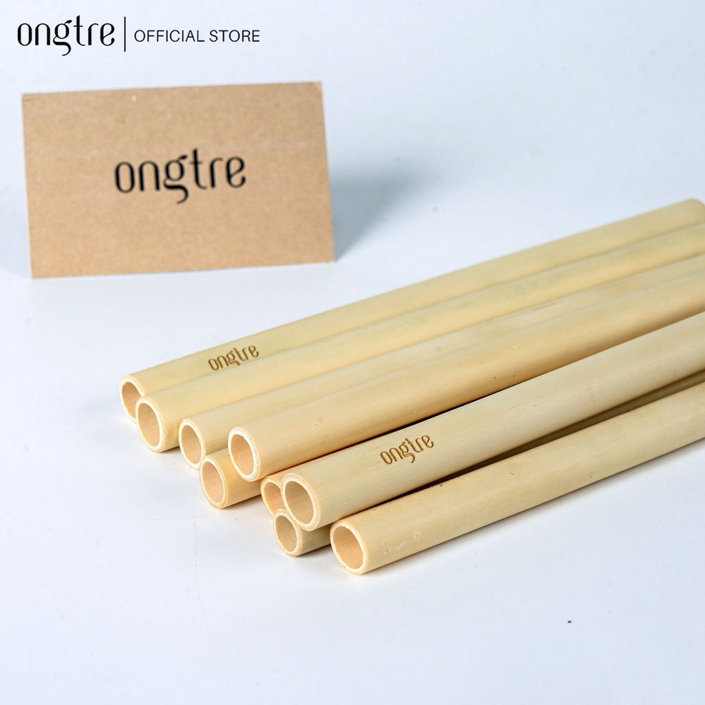 Bộ 10 ống hút tre ONGTRE chiều dài 15cm, 20cm, 25cm, trân châu dùng cho nhà hàng, khách sạn, quà tặng doanh nghiệp