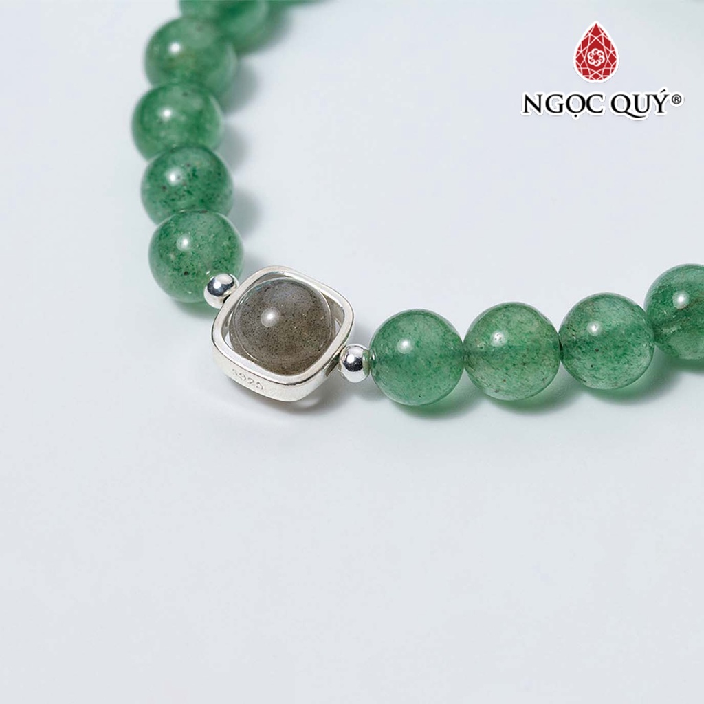 Vòng tay đá TA dâu xanh phối đá xà cừ - Ngọc Quý