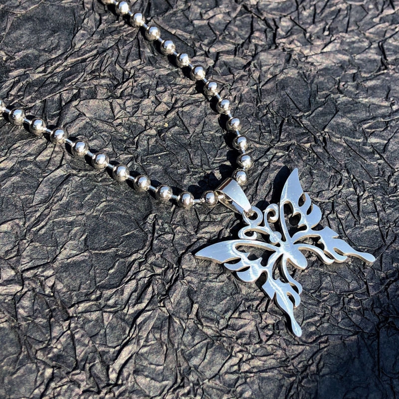 Vòng Cổ Gắn Mặt Hình Bươm Bướm Độc Đáo Phong Cách Hip-Hop Cá Tính