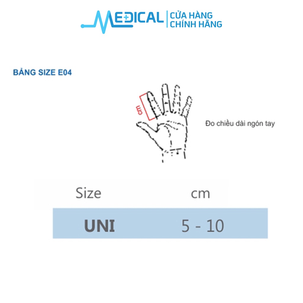 Nẹp ngón có đỡ cổ tay United Medicare E04 màu bạc - MEDICAL