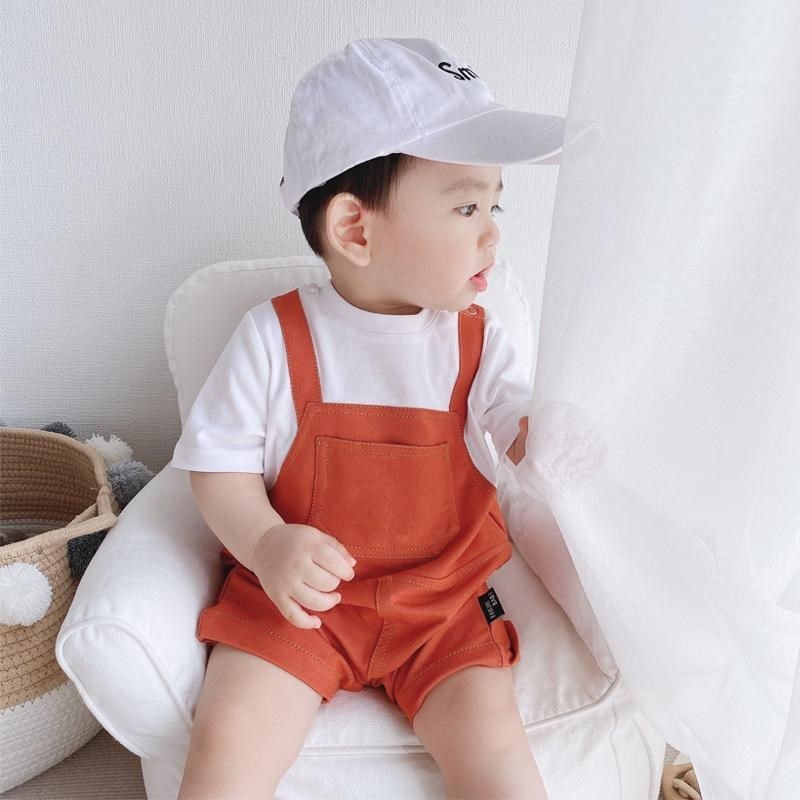 Bộ Áo Liền Quần Tay Ngắn Thời Trang Mùa Hè Phong Cách Hàn Quốc Dễ Thương Cho Bé Trai