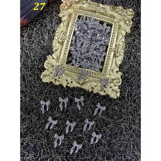 Charm nail ,  charm đá ,  2 màu Vàng - Bạc