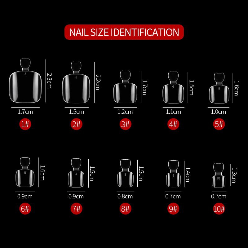 [Hàng mới về] Set 500 móng chân giả trong suốt phủ toàn bộ móng phù hợp sấy khô dưới đèn UV