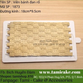 Khuôn silicon viền bánh đan rổ 1873