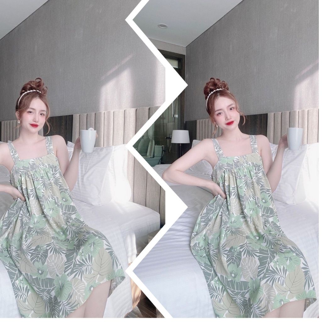 Váy ngủ sexy BIGSIZE ❣️FREE SHIP❣️ Đầm ngủ sexy lụa Mango Chất Siêu Mát Dáng Siêu Xinh &lt;75kg